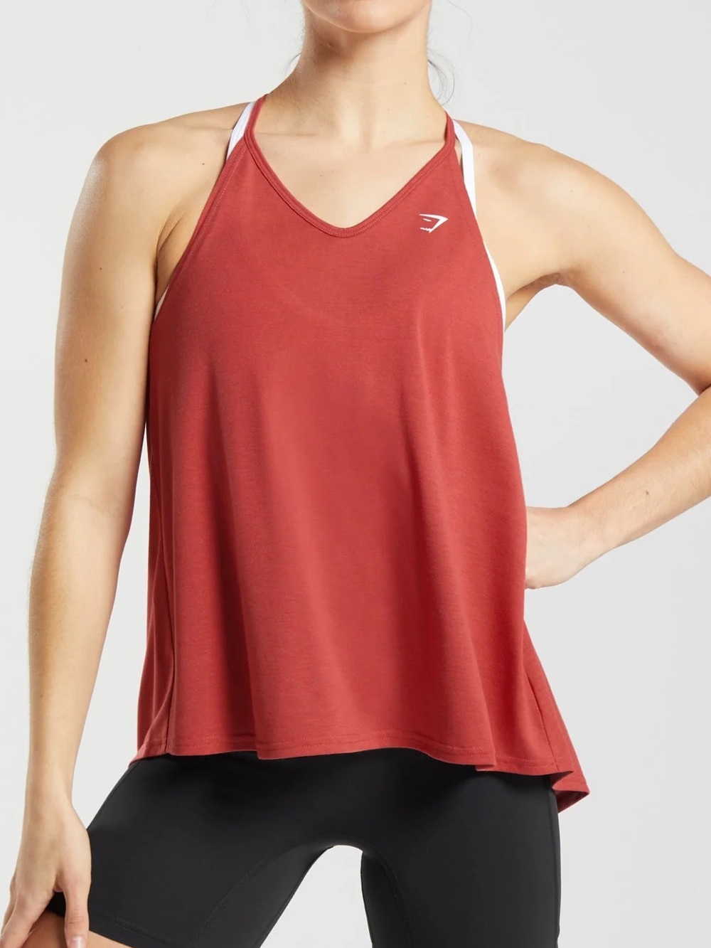 Gymshark Super Soft Tank Orangey Red Medium
